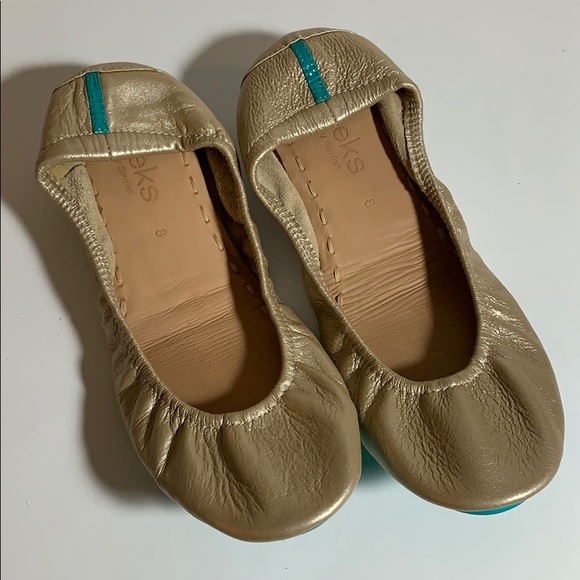 champagne tieks size 8